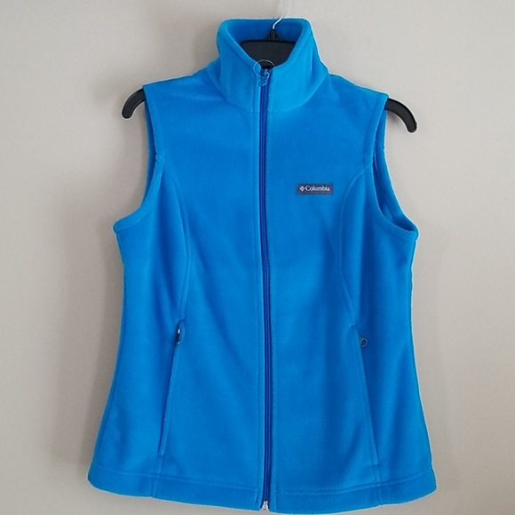 💙HP💙 Columbia Benton Springs Fathom Blue Fleece Vest S - Picture 2 of 10
